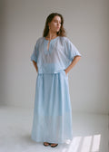 Raj Short-Sleeve Yoke Blouse
