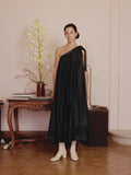 Ida One-Shoulder Satin Dress