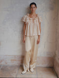 Raj Pleated Satin Pants