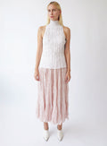 Caen Stripe Pleated Skirt