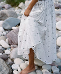 Chitra Smocked Jamdani Maxi Skirt