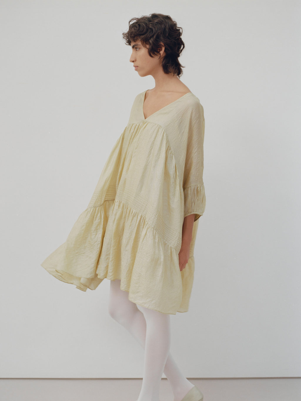 Anaak Airi Mini Dress in Sulphur Anaak Airi Mini Dress in Sulphur