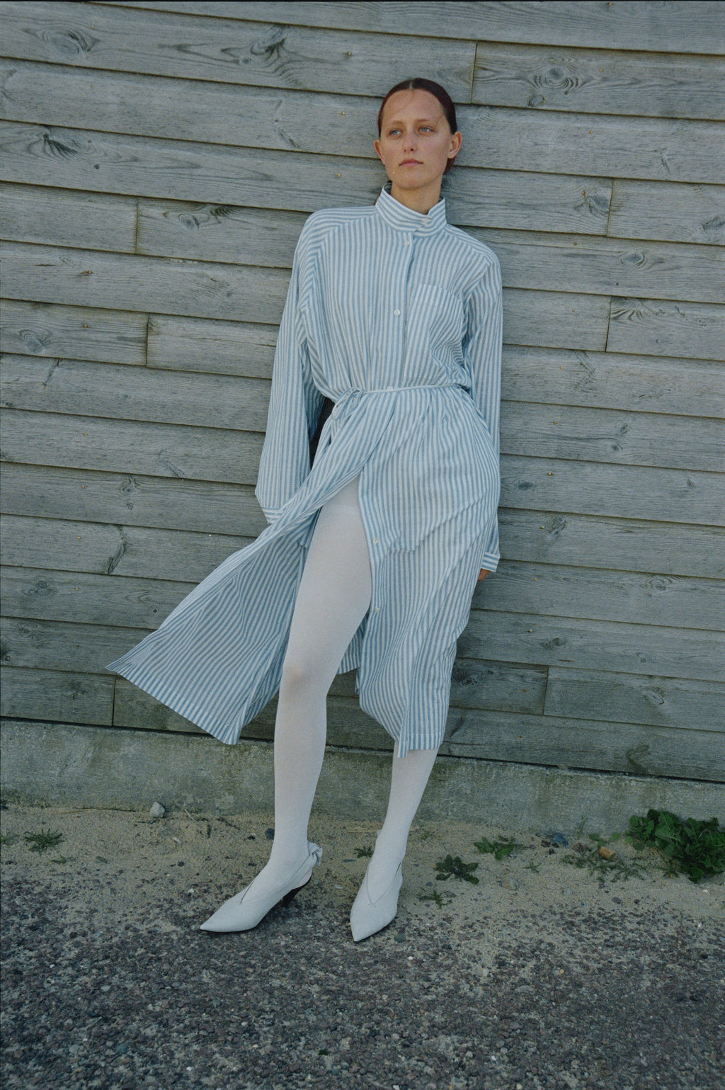 Anaak Joan Stripe Shirt Dress in Seaside Stripe Anaak Joan Stripe Shirt Dress in Seaside Stripe