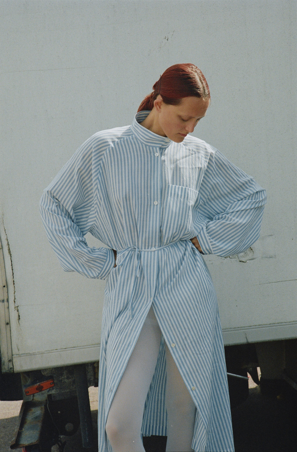 Anaak Joan Stripe Shirt Dress in Seaside Stripe Anaak Joan Stripe Shirt Dress in Seaside Stripe