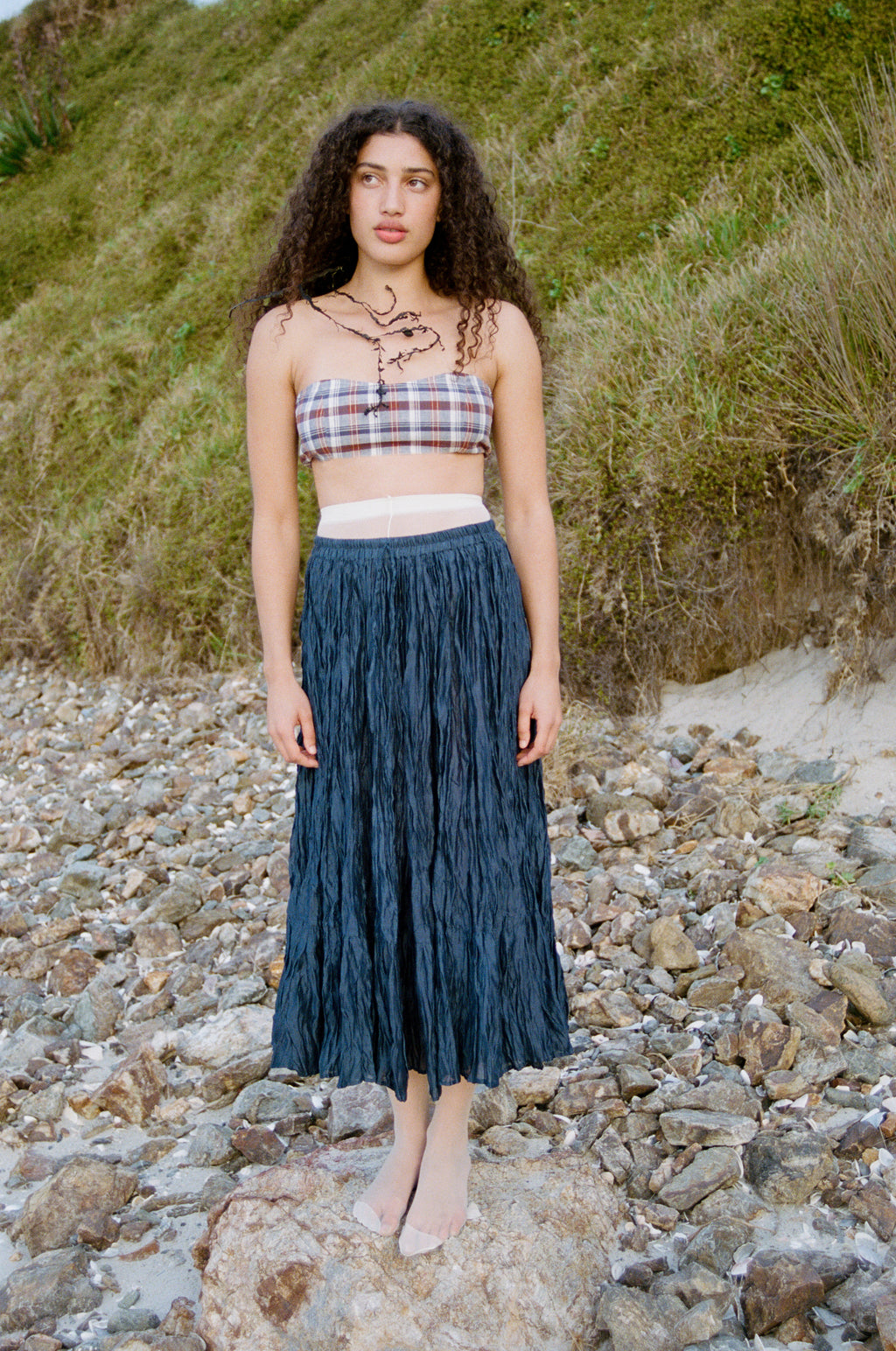 Caen Pleated Maxi Skirt