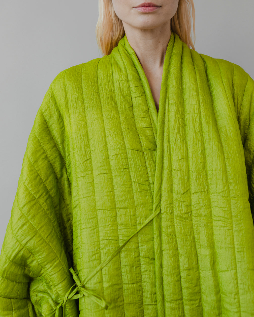Raj Quilted Tussar Kimono