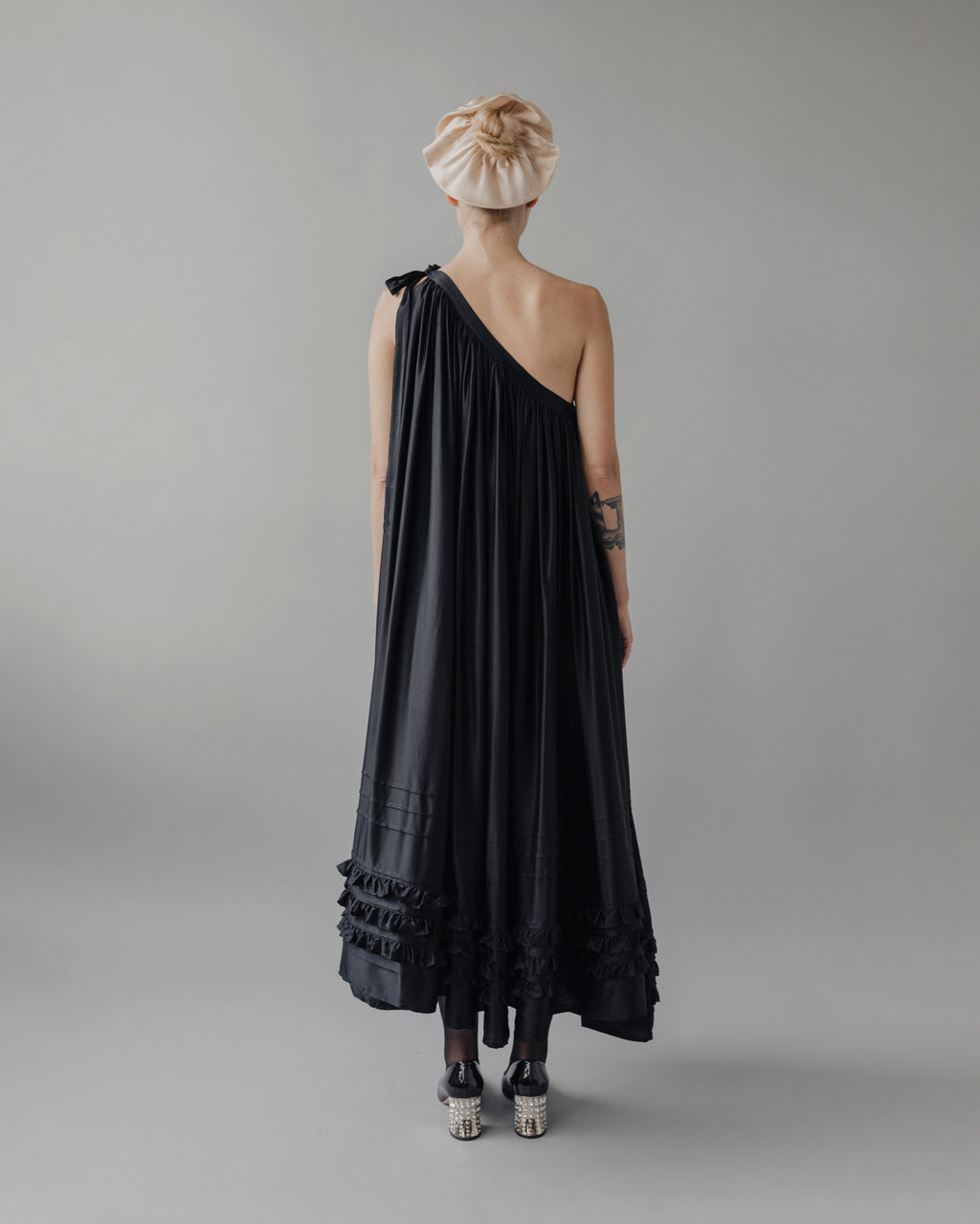Ida One-Shoulder Satin Dress