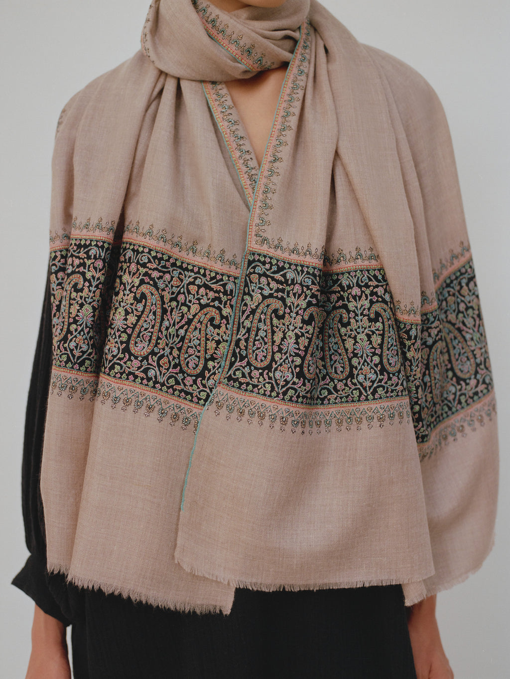 Yaser Shaw Embroidered Pashmina Shawl