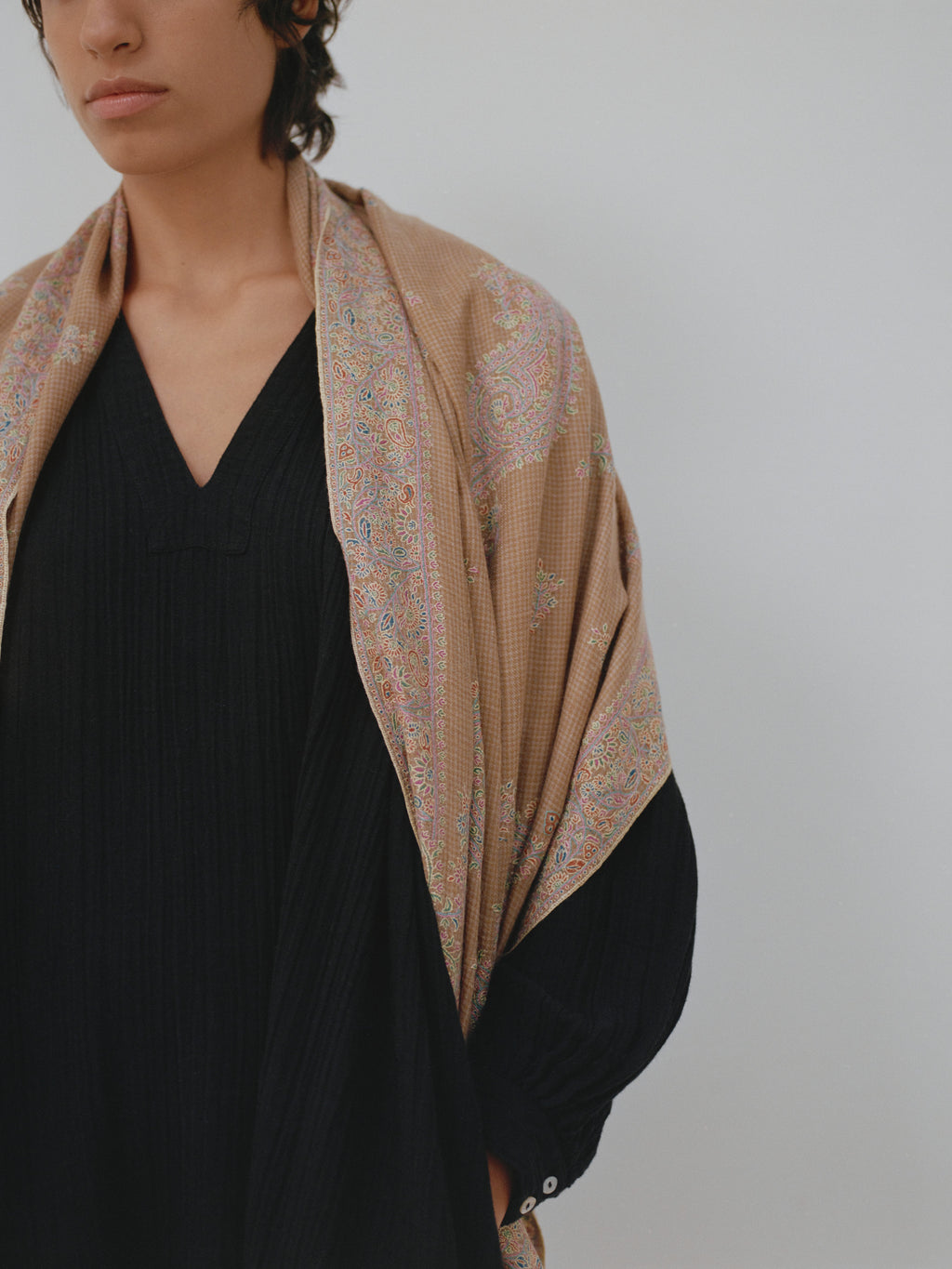 Yaser Shaw Embroidered Pashmina Shawl