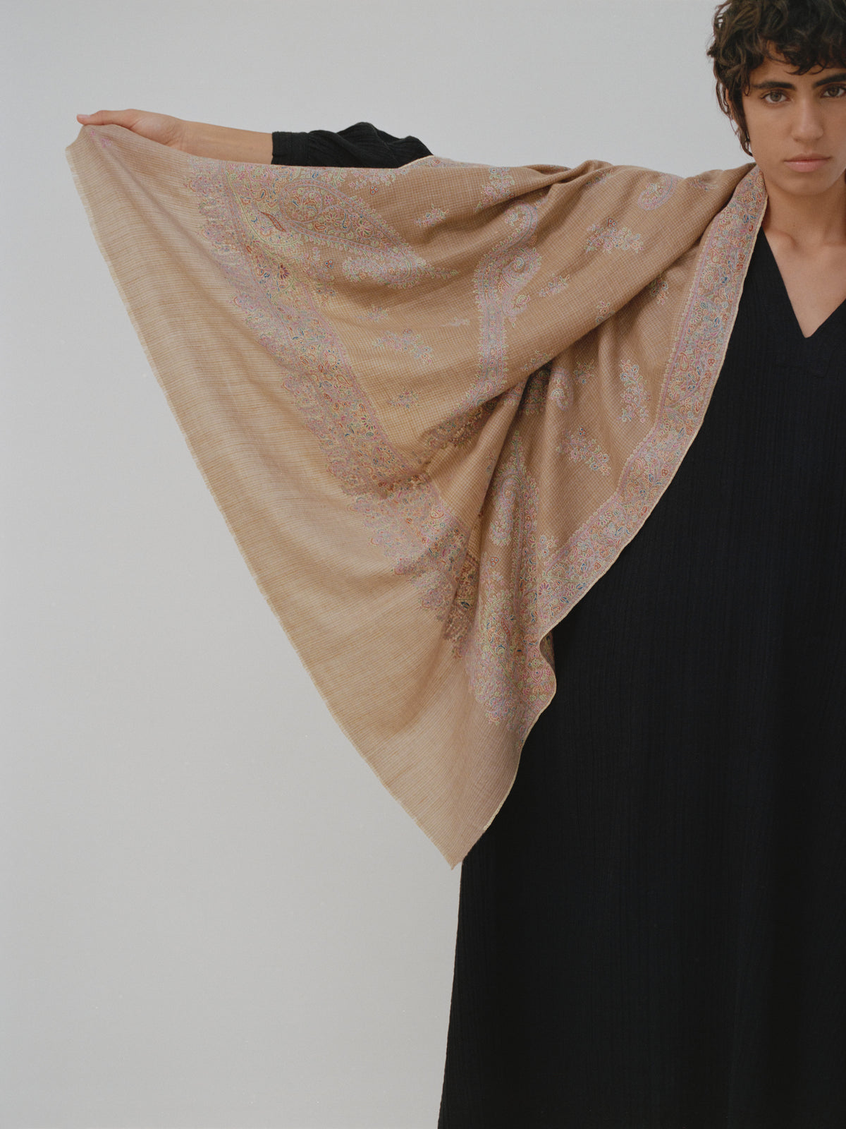 Yaser Shaw Embroidered Pashmina Shawl