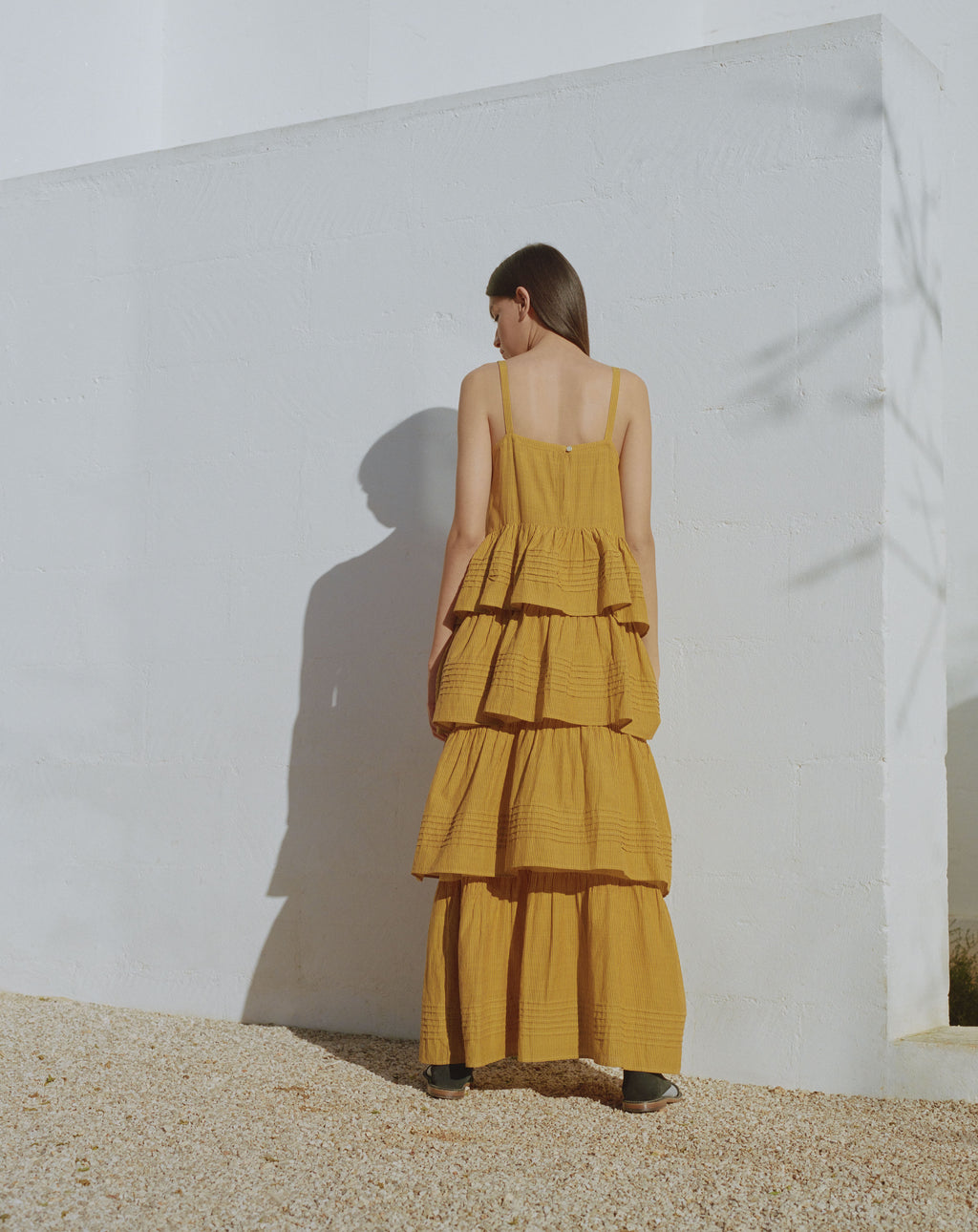 Zara tiered deals maxi dress